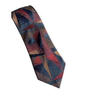 Vintage Missoni Cravatte Muted Multi Color Abstract 100% Silk Tie Spain